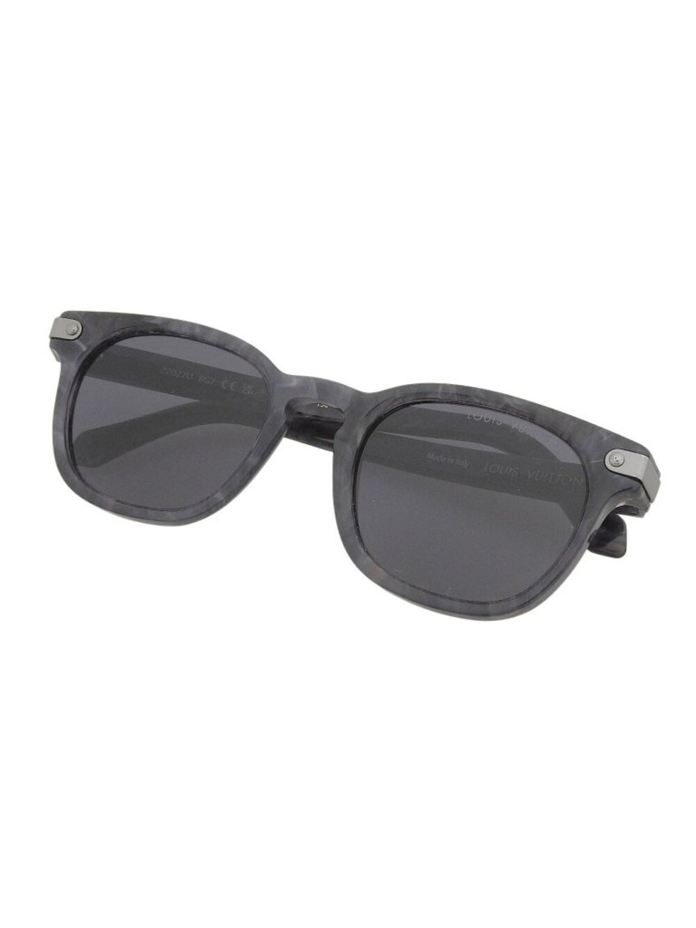 Louis Vuitton LV Signature Square Round Sunglasses Blue Gray Eyewear